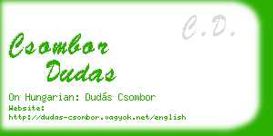 csombor dudas business card